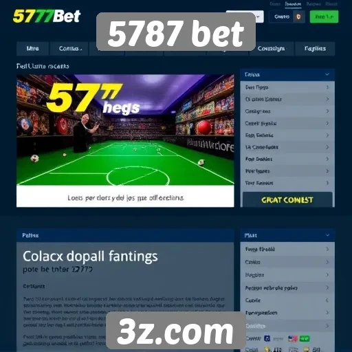 Análise de funcionalidades do site de jogos 5787 bet